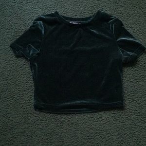 Velvet crop top